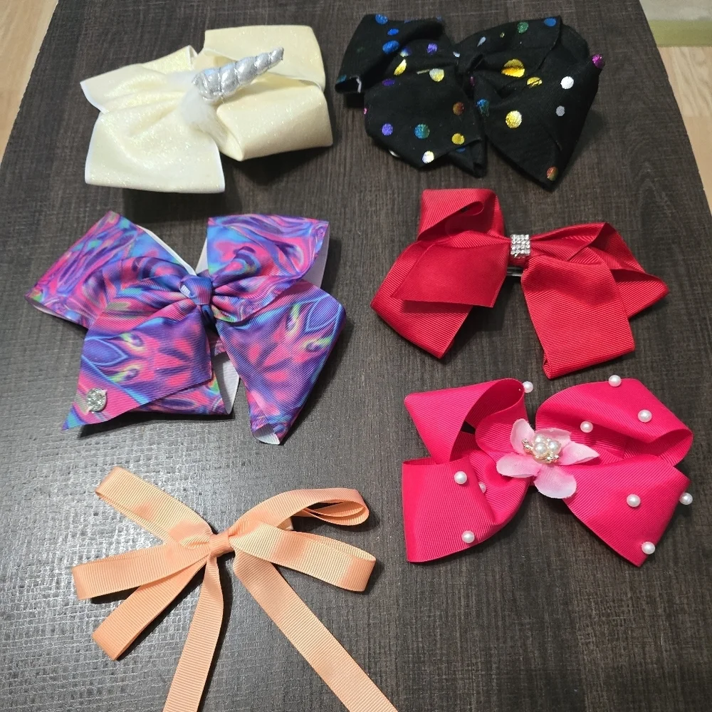 Girls Bow Lot Of 6